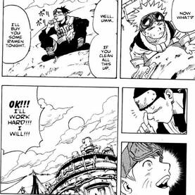 Iruka caring Naruto?